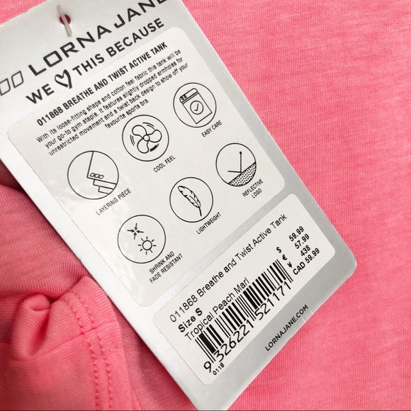 NWT Lorna Jane Twist‎ Open Back Pink Tank S - Picture 5 of 8